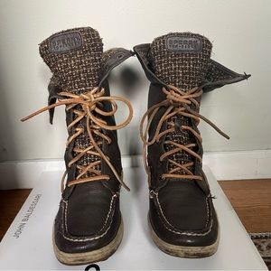 Vintage Chocolate Sperry Boots